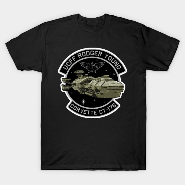 Starship Troopers Rodger Young Patch T-Shirt by PopCultureShirts